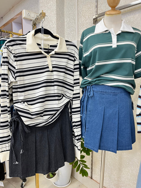 Pleated Wrap Skorts